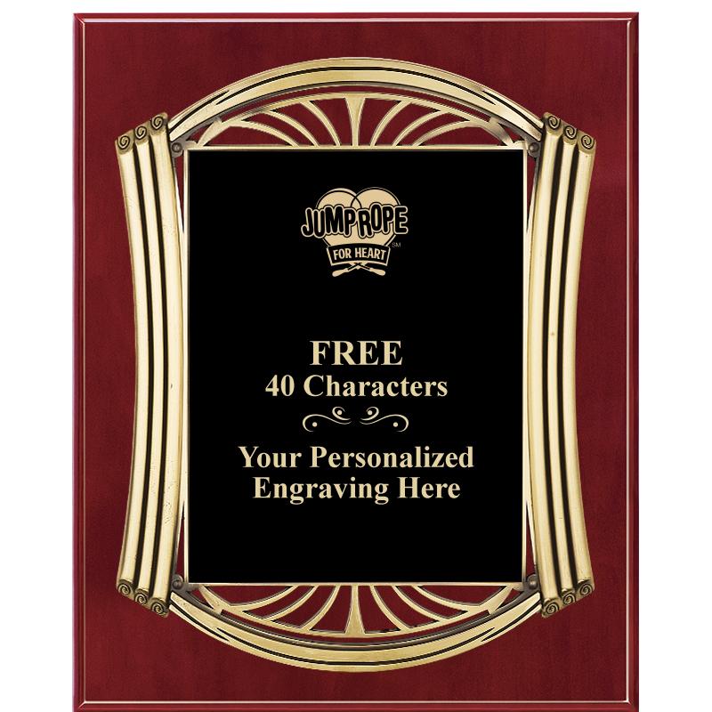 10.5X13 ROMAN CHERRY W GLD PLQ