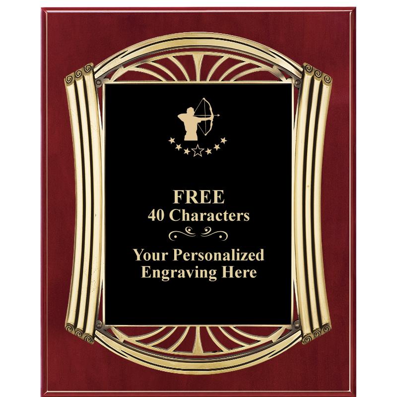 10.5X13 ROMAN CHERRY W GLD PLQ