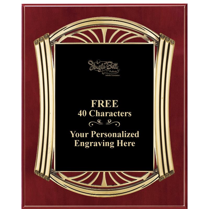 10.5X13 ROMAN CHERRY W GLD PLQ