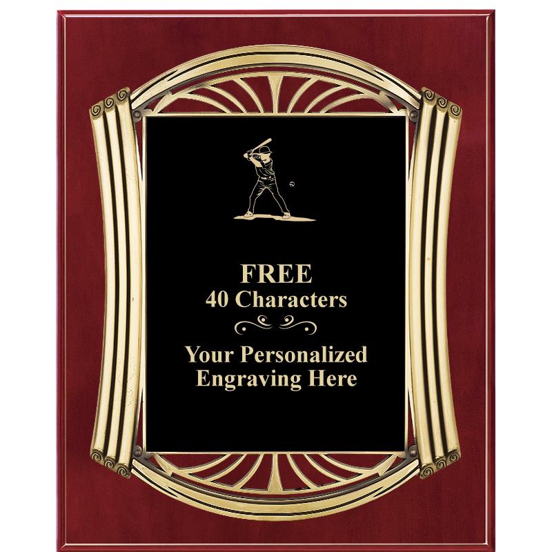 10.5X13 ROMAN CHERRY W GLD PLQ