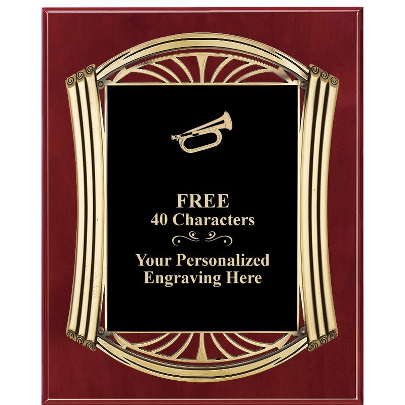 10.5X13 ROMAN CHERRY W GLD PLQ