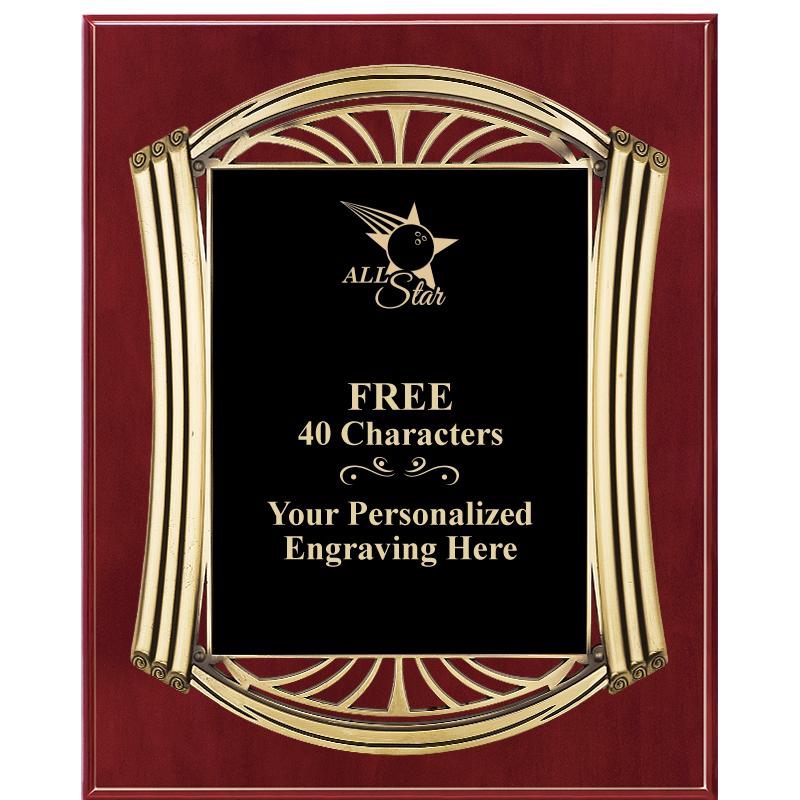 10.5X13 ROMAN CHERRY W GLD PLQ