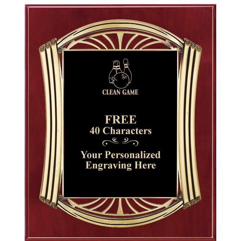 10.5X13 ROMAN CHERRY W GLD PLQ