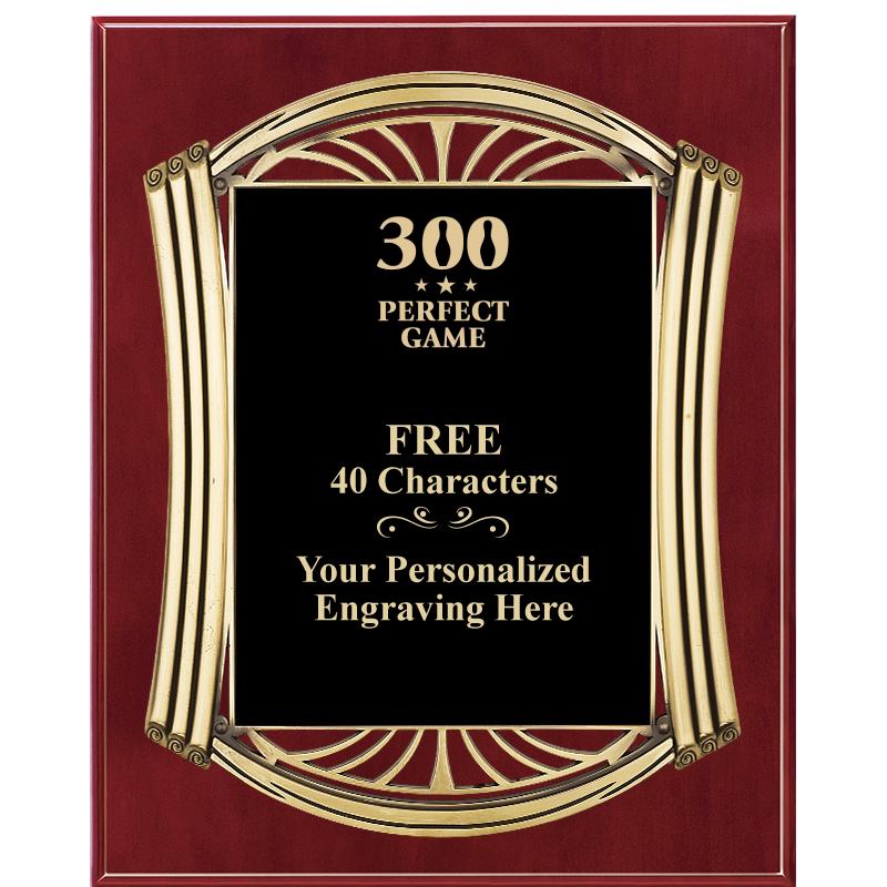 10.5X13 ROMAN CHERRY W GLD PLQ