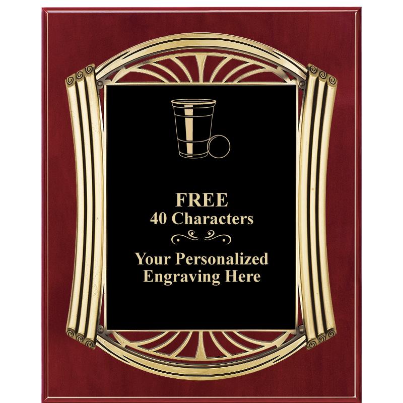 10.5X13 ROMAN CHERRY W GLD PLQ