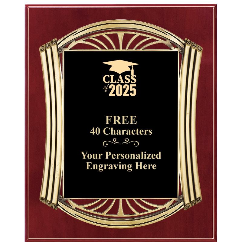 10.5X13 ROMAN CHERRY W GLD PLQ