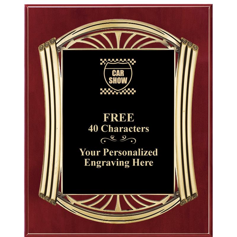 10.5X13 ROMAN CHERRY W GLD PLQ