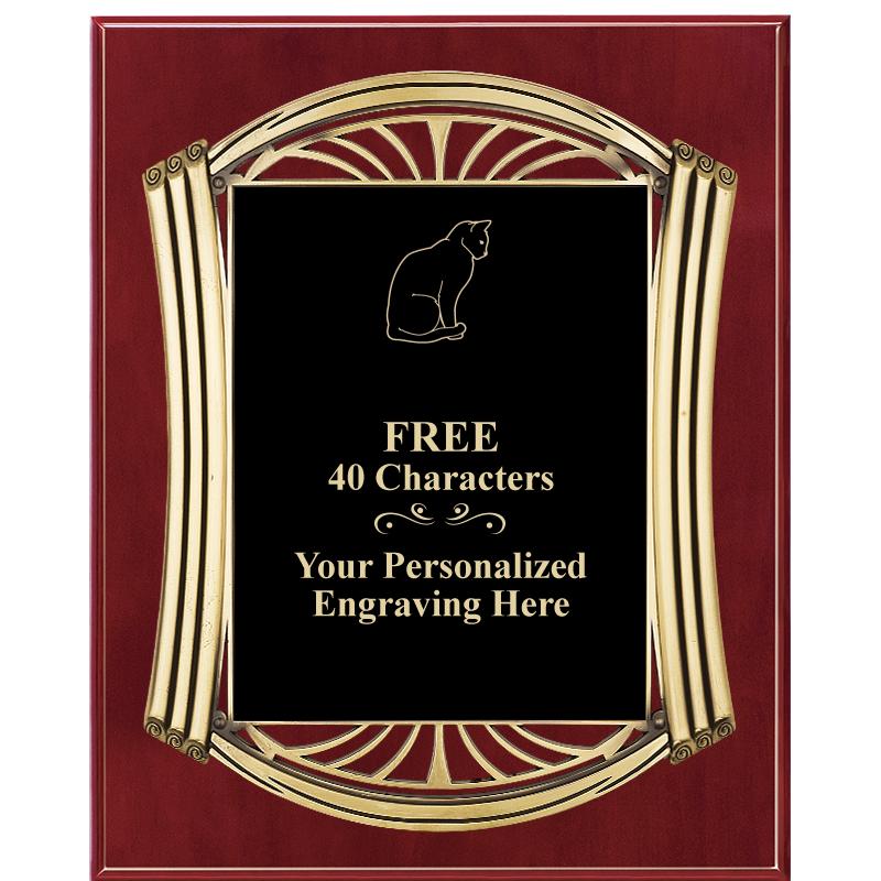 10.5X13 ROMAN CHERRY W GLD PLQ