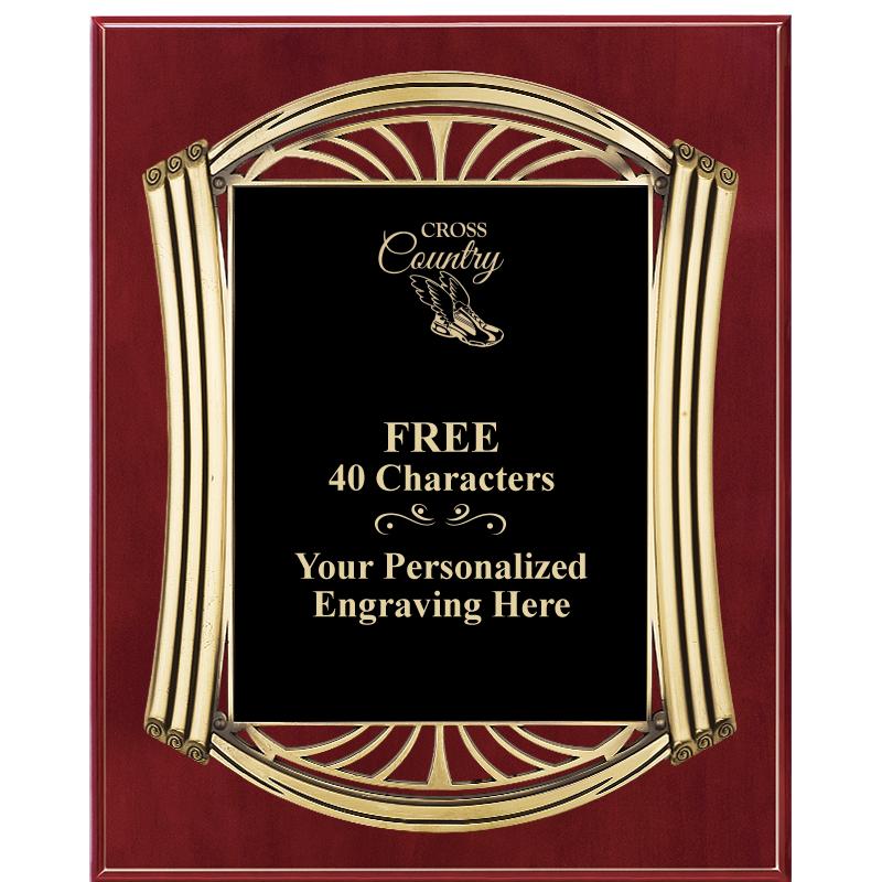 10.5X13 ROMAN CHERRY W GLD PLQ