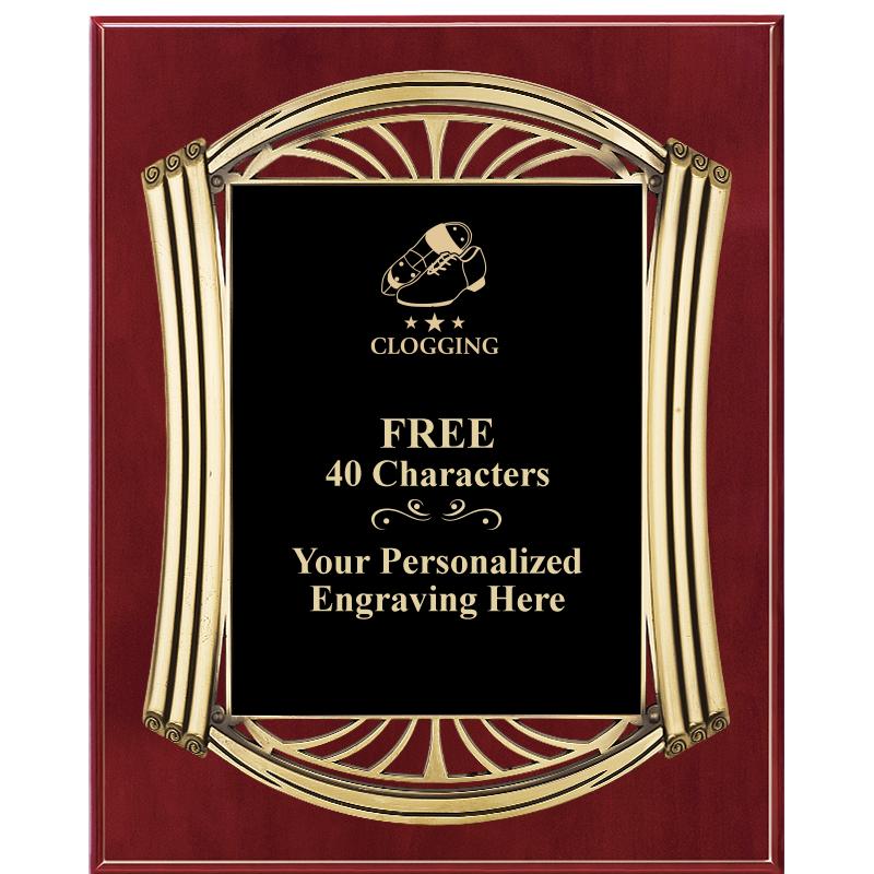 10.5X13 ROMAN CHERRY W GLD PLQ