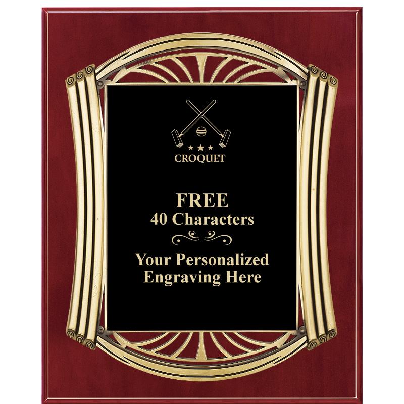 10.5X13 ROMAN CHERRY W GLD PLQ