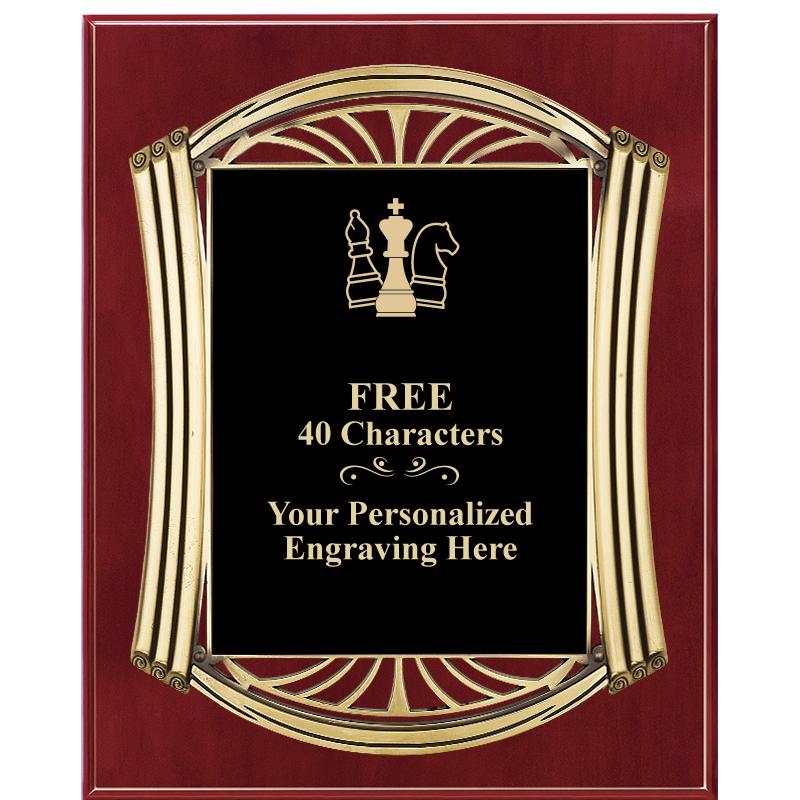 10.5X13 ROMAN CHERRY W GLD PLQ