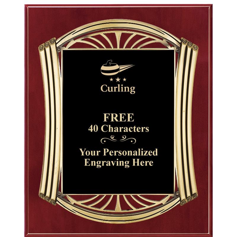 10.5X13 ROMAN CHERRY W GLD PLQ