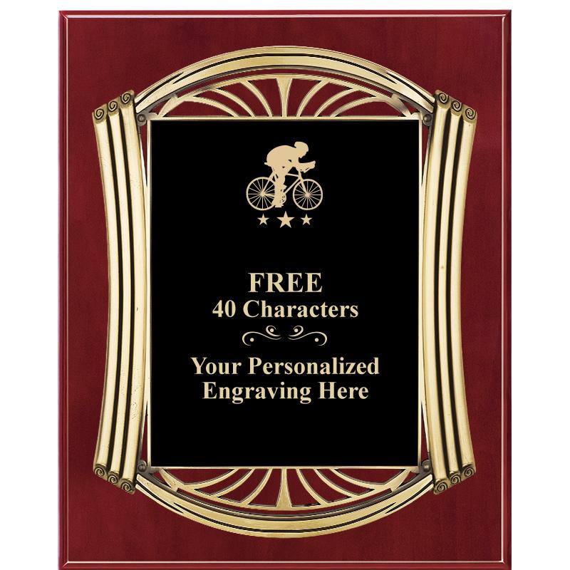 10.5X13 ROMAN CHERRY W GLD PLQ