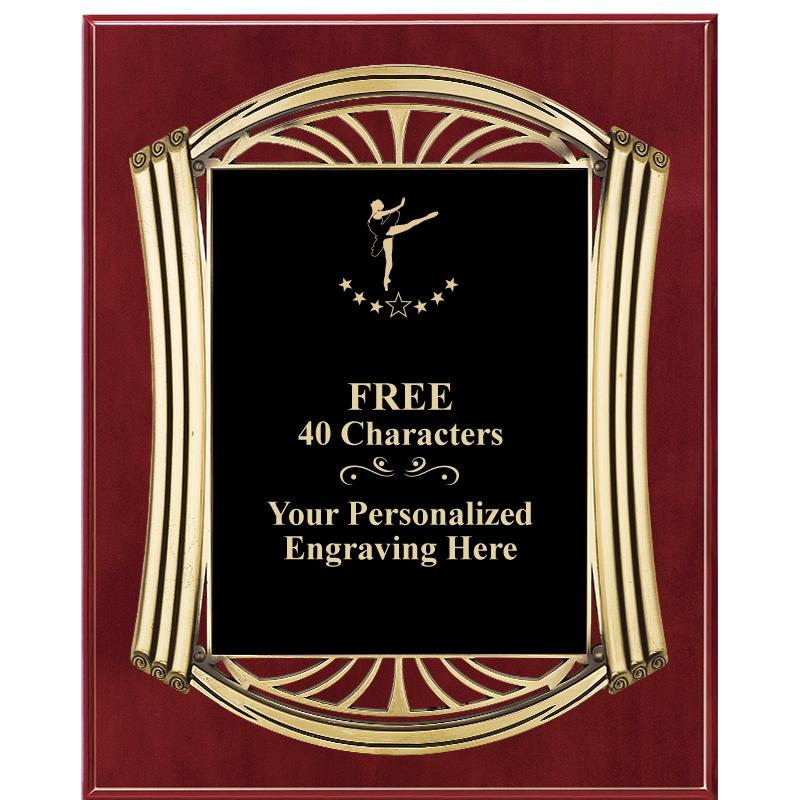 10.5X13 ROMAN CHERRY W GLD PLQ