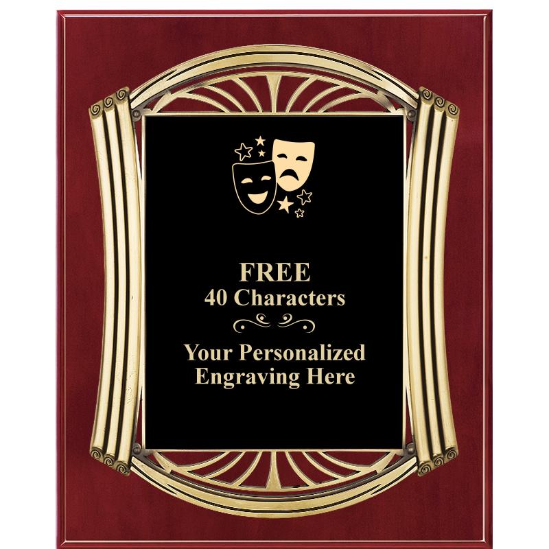 10.5X13 ROMAN CHERRY W GLD PLQ