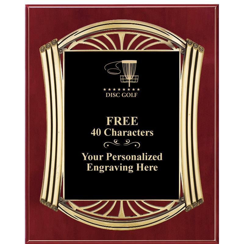 10.5X13 ROMAN CHERRY W GLD PLQ