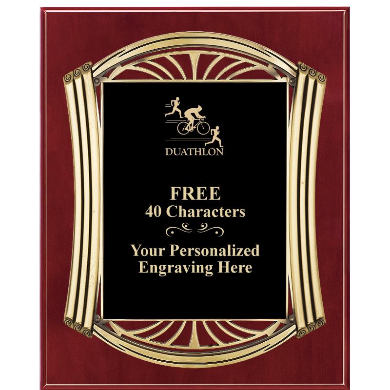 10.5X13 ROMAN CHERRY W GLD PLQ