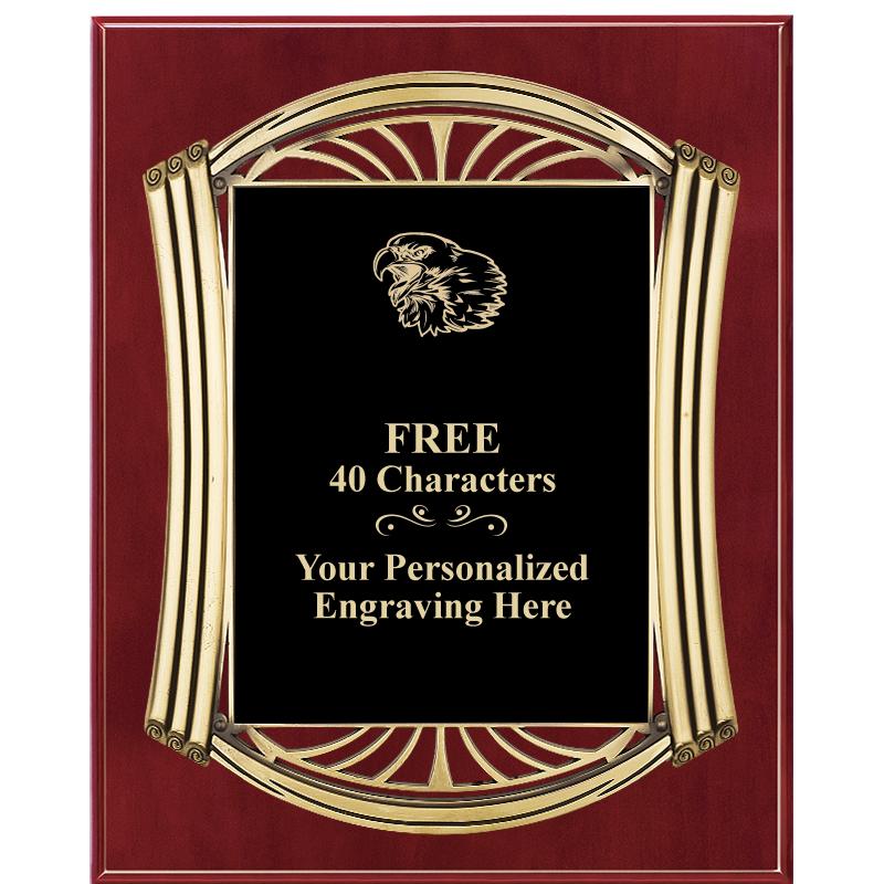 10.5X13 ROMAN CHERRY W GLD PLQ