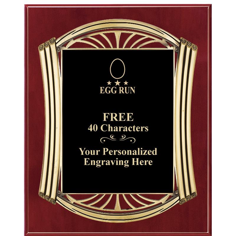 10.5X13 ROMAN CHERRY W GLD PLQ