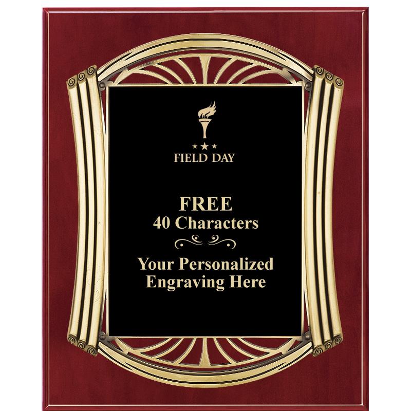 10.5X13 ROMAN CHERRY W GLD PLQ