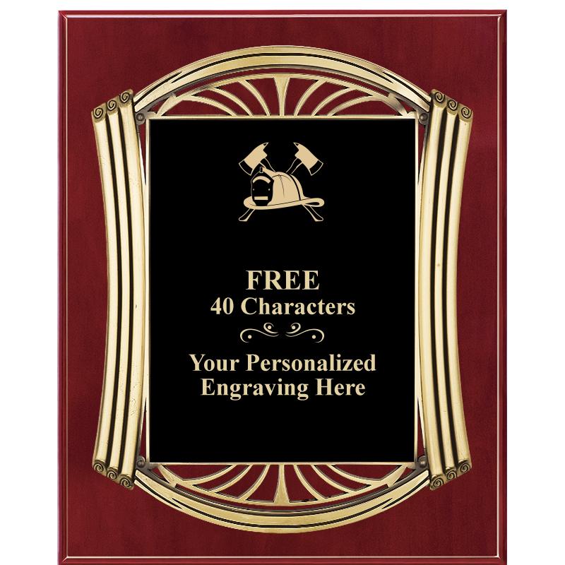 10.5X13 ROMAN CHERRY W GLD PLQ