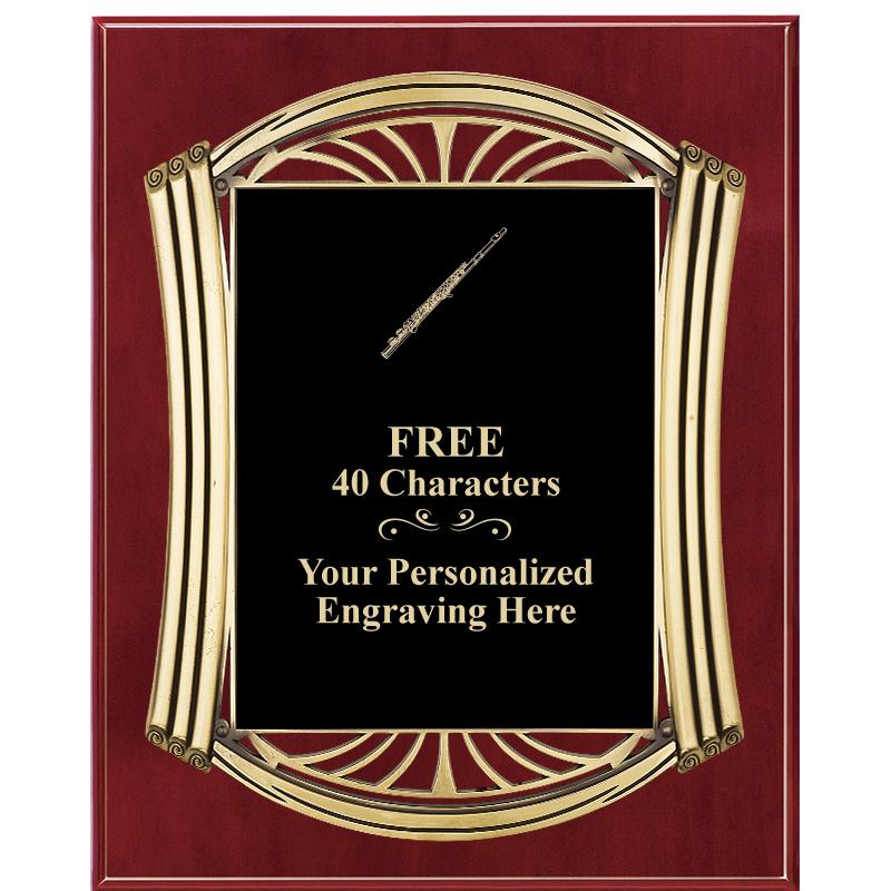 10.5X13 ROMAN CHERRY W GLD PLQ