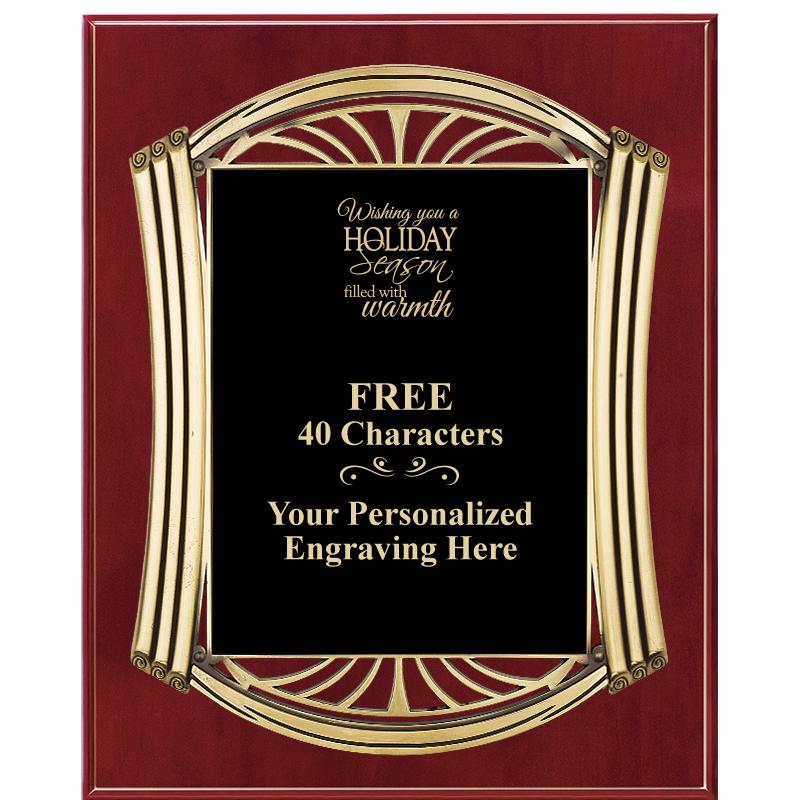 10.5X13 ROMAN CHERRY W GLD PLQ