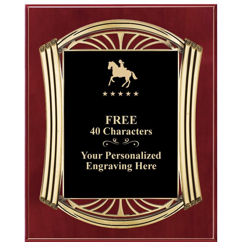 10.5X13 ROMAN CHERRY W GLD PLQ