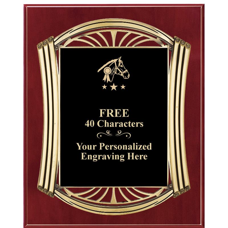 10.5X13 ROMAN CHERRY W GLD PLQ