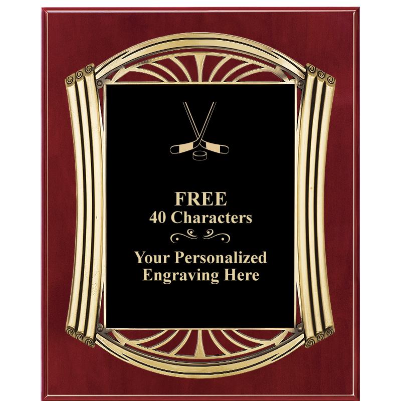 10.5X13 ROMAN CHERRY W GLD PLQ