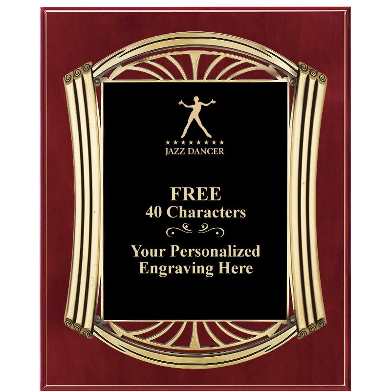 10.5X13 ROMAN CHERRY W GLD PLQ