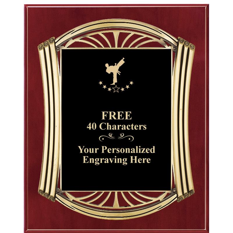 10.5X13 ROMAN CHERRY W GLD PLQ