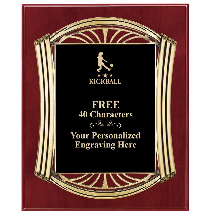 10.5X13 ROMAN CHERRY W GLD PLQ