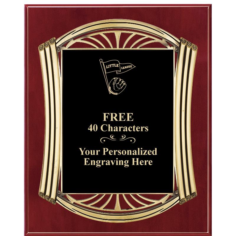 10.5X13 ROMAN CHERRY W GLD PLQ