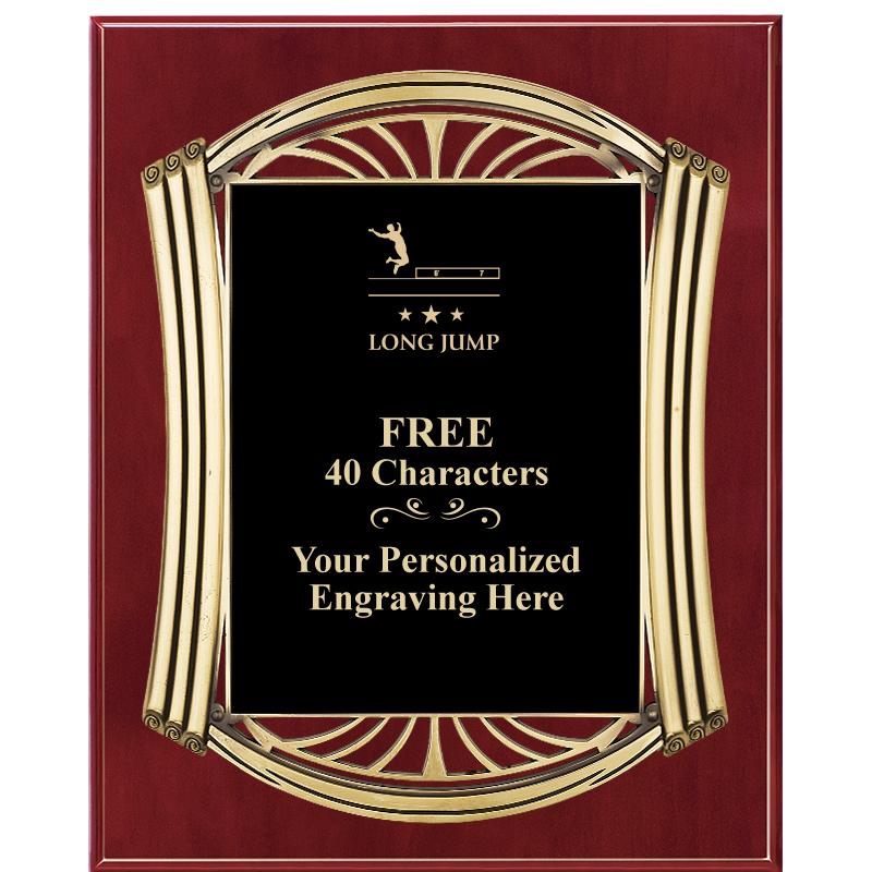 10.5X13 ROMAN CHERRY W GLD PLQ