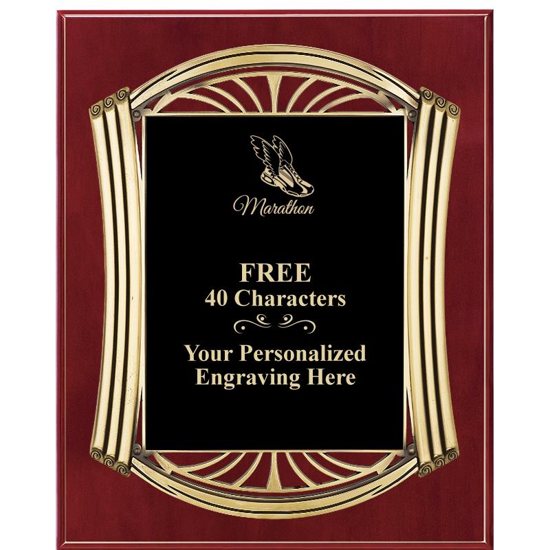 10.5X13 ROMAN CHERRY W GLD PLQ