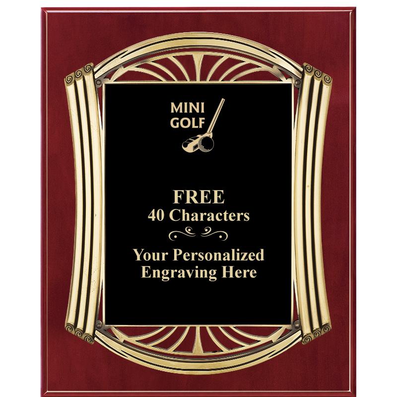 10.5X13 ROMAN CHERRY W GLD PLQ