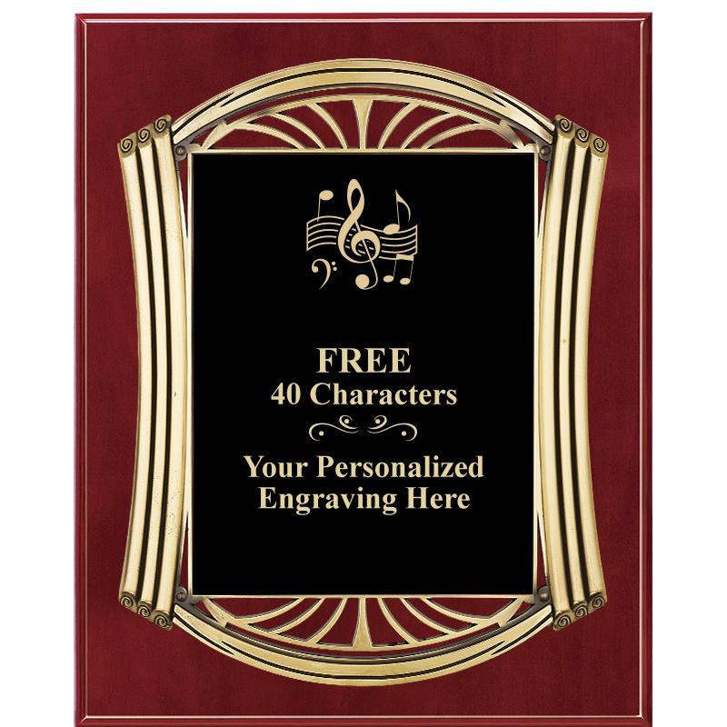 10.5X13 ROMAN CHERRY W GLD PLQ