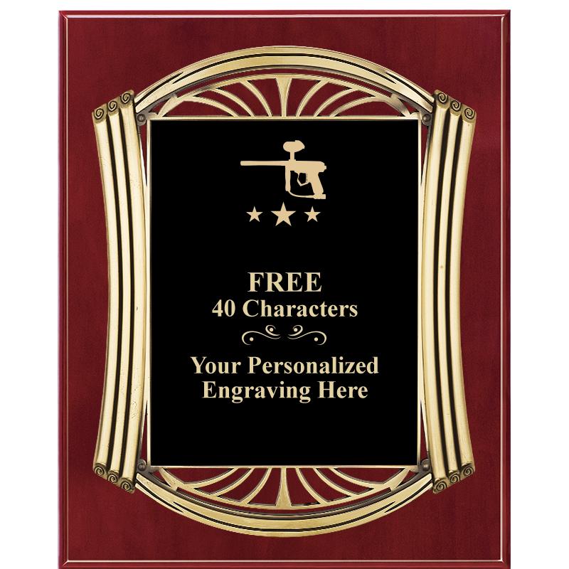 10.5X13 ROMAN CHERRY W GLD PLQ