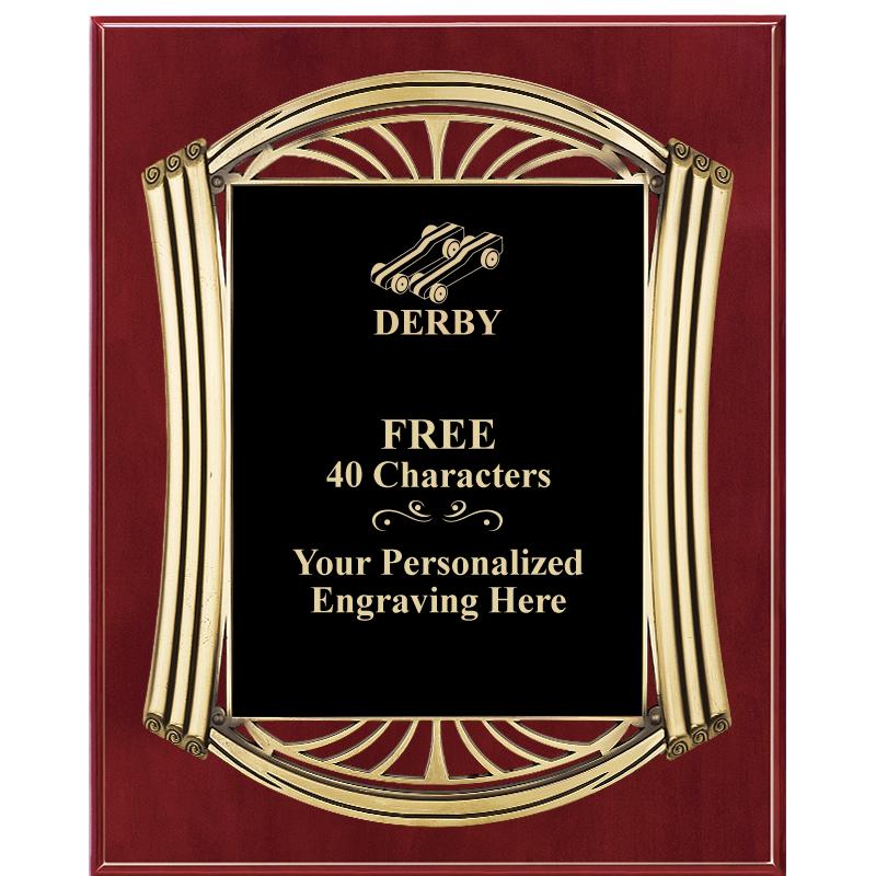 10.5X13 ROMAN CHERRY W GLD PLQ