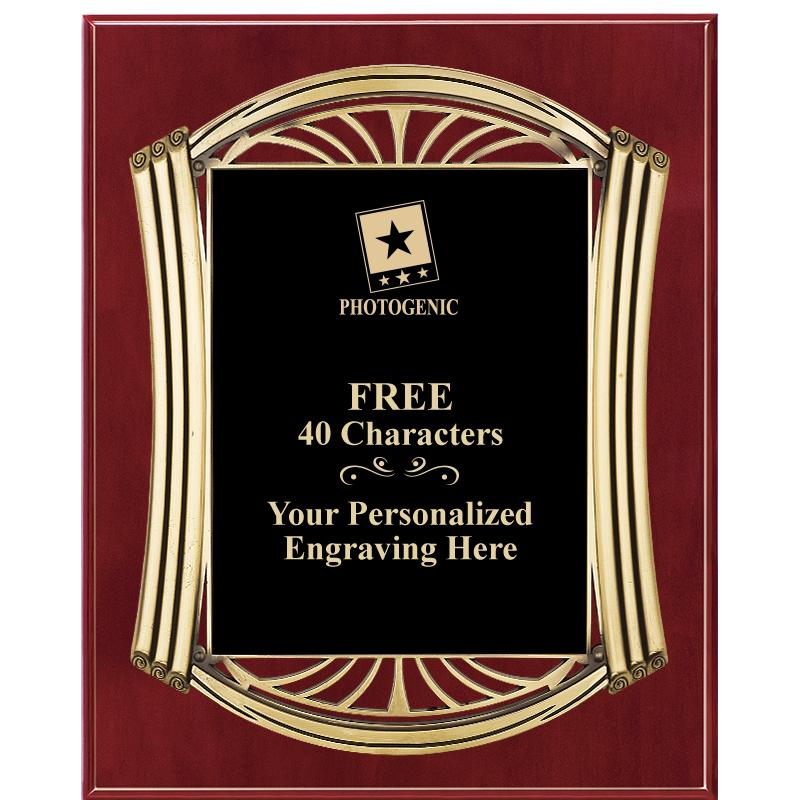 10.5X13 ROMAN CHERRY W GLD PLQ