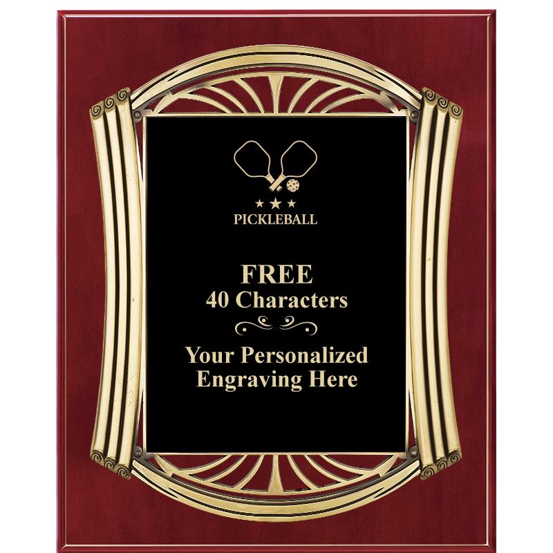 10.5X13 ROMAN CHERRY W GLD PLQ