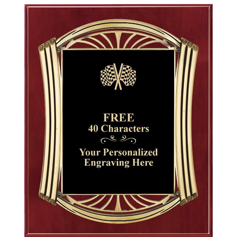 10.5X13 ROMAN CHERRY W GLD PLQ