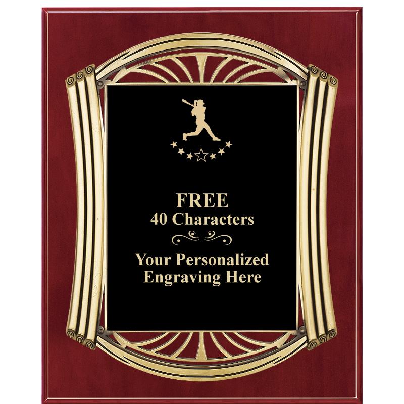 10.5X13 ROMAN CHERRY W GLD PLQ