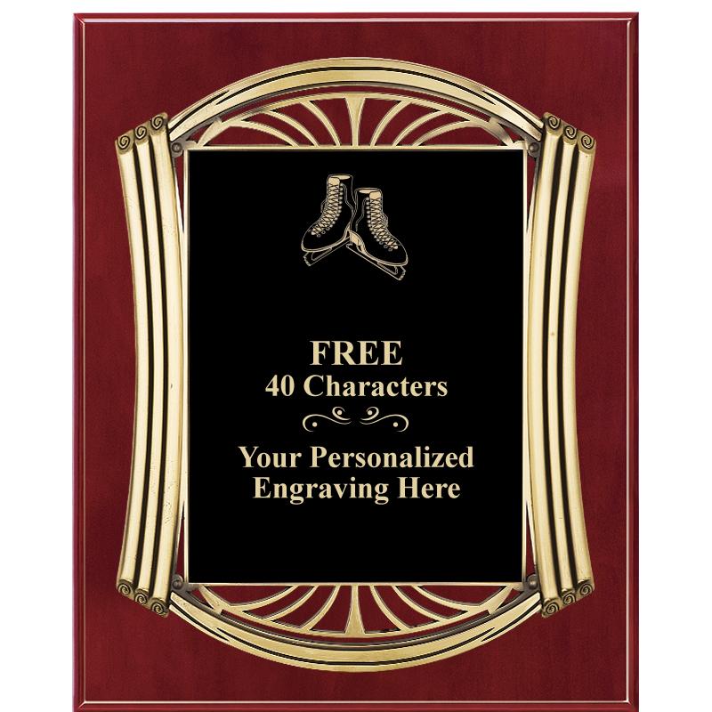 10.5X13 ROMAN CHERRY W GLD PLQ