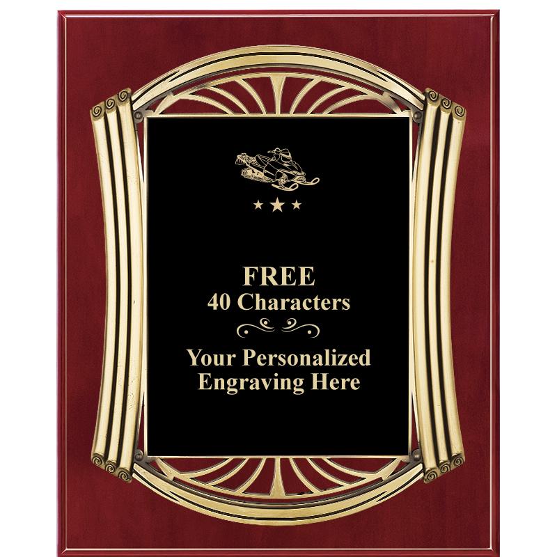 10.5X13 ROMAN CHERRY W GLD PLQ