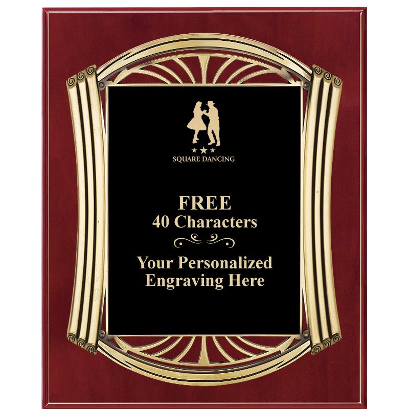 10.5X13 ROMAN CHERRY W GLD PLQ