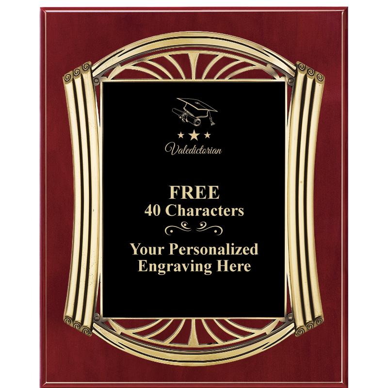 10.5X13 ROMAN CHERRY W GLD PLQ