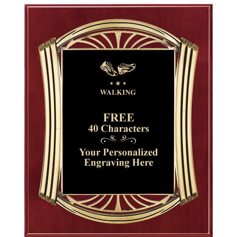 10.5X13 ROMAN CHERRY W GLD PLQ